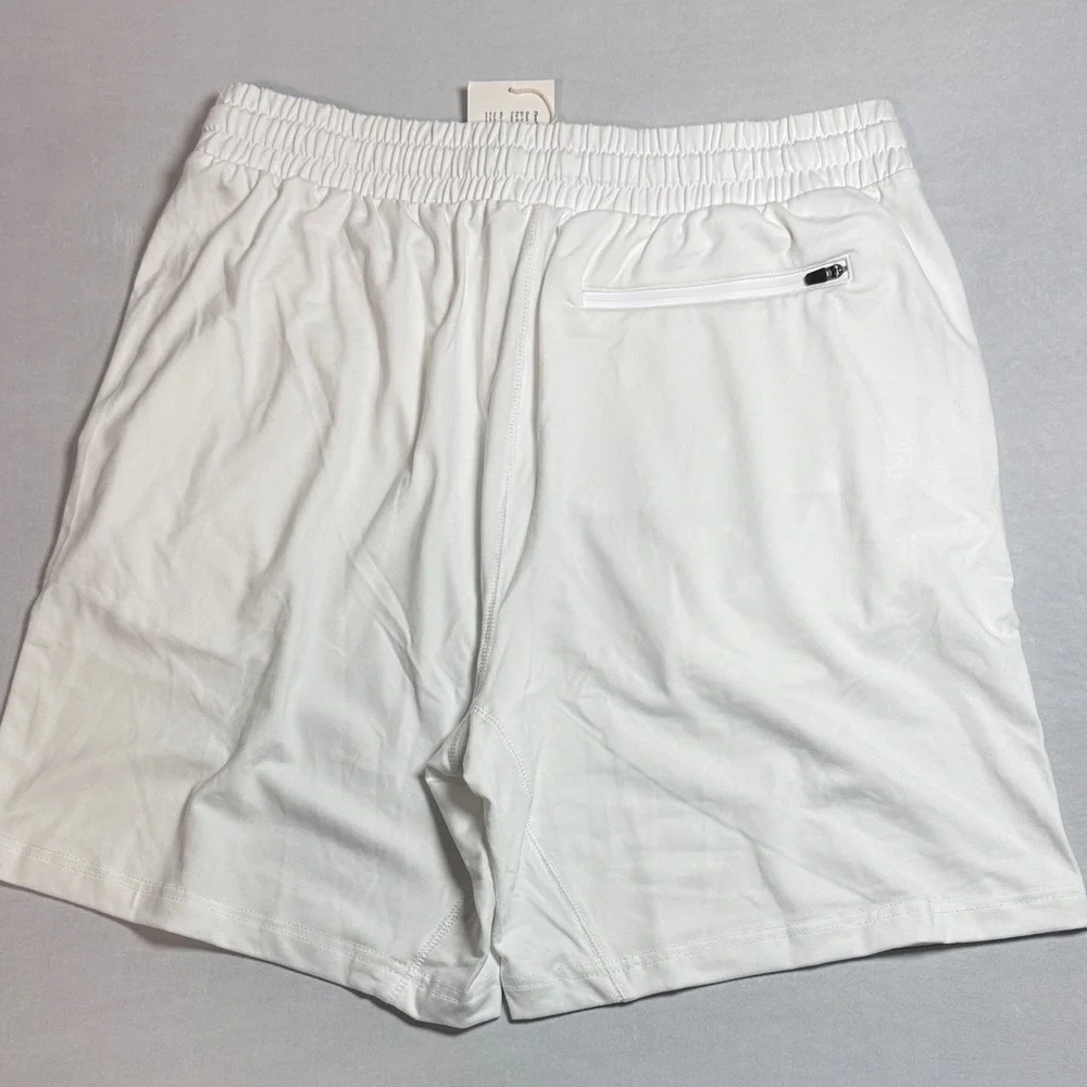 Feat Clothing Men’s Roam Performance Shorts in White  Size Large